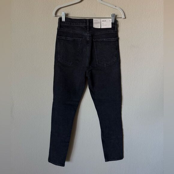 NWOT Agolde Nico High Rise Slim Fit Black Jeans Size 25 - Picture 10 of 13